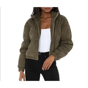 Revolve’s Sndys Kain Bomber Forrest green puffer jacket size 4